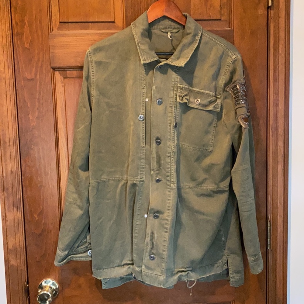 🛑SOLD Free people embellished military jacket - Picture 3 of 8